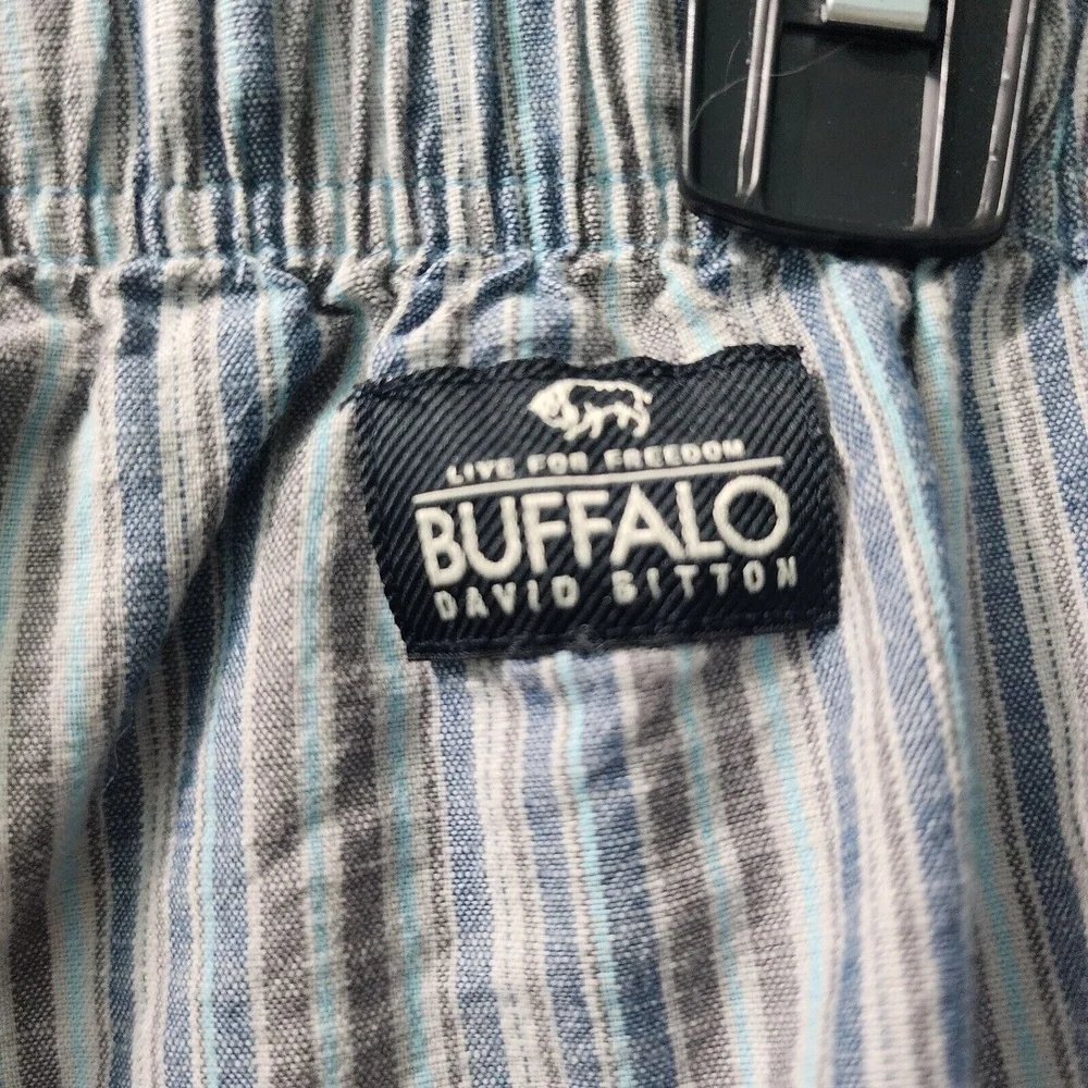 Buffalo David Bitton Shorts  Mens Medium Drawstring Strips‎